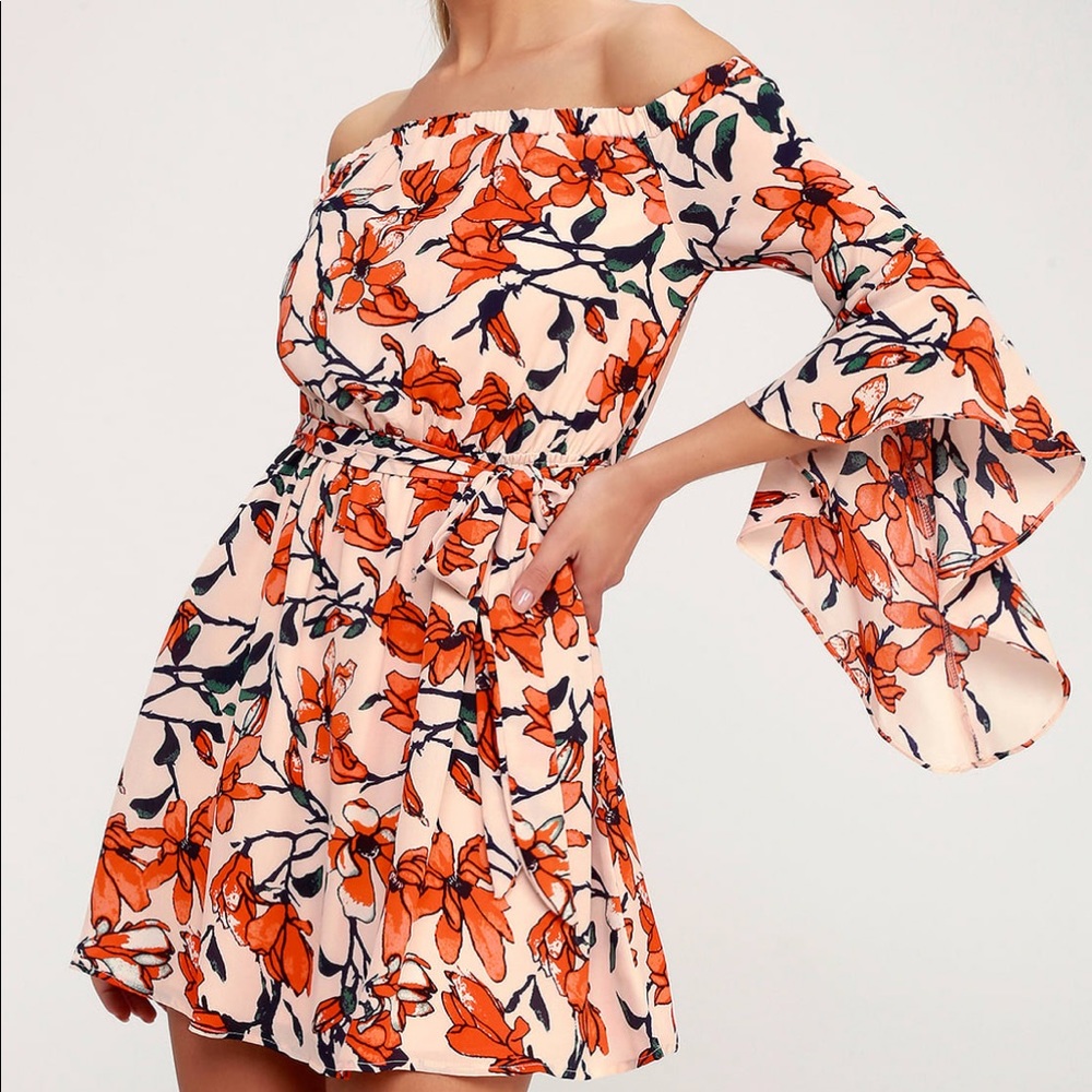 Lulus | Blushing Blooms Floral Dress